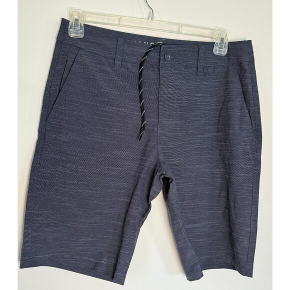 Hang Ten Men's Sz 32 Hiking Golf Shorts Stretch Blue Flat Front - Picture 1 of 5